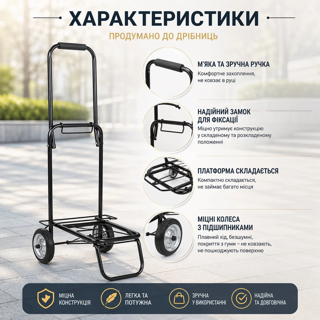 Розміри універсальної тележки